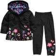 thumbnail image 2 of Sunnyoo Girls Windbreaker Jacket Raincoat Trench Coat and Pants 2Pcs Outfits, 2 of 3