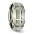thumbnail image 5 of Chisel Titanium Brushed and Polished 8mm Grooved Band TB51, 5 of 5