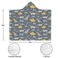 thumbnail image 3 of Wearable Blanket,DarkGray Cartoon Dinosaurs Pattern Hooded Wearable Flannel Blanket for Adults & Teens,Winter Poncho Shawl Wrap Cape Cozy Anti-Pill,50"x60", 3 of 5