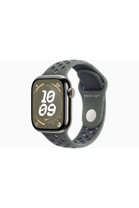 Restored Apple Watch Series 10 GPS + Cellular 42mm Natural Titanium Case with Cargo Khaki Nike Sport Band (Refurbished)