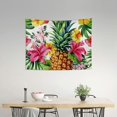 thumbnail image 2 of FCXZI Pineapple Flowers Tapestry Wall Hanging 100% Polyester Home Decor 40*30in, 2 of 6