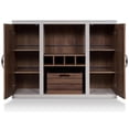 thumbnail image 3 of Bowery Hill Industrial Wood Wine Rack Buffet in Distressed Walnut, 3 of 6