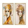 thumbnail image 2 of Designart "Neo-Tokyo Monarch Empress of Futuristic Japan" Fashion Woman Framed Wall Art Set Of 2 - Glam Orange Framed Wall Art Set Of 2, 2 of 6