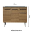 thumbnail image 3 of Gabinete Bajo de Cocina Madesa Emilly 105cm Con Tarja Acero Inoxidable, 3 of 10
