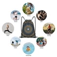 thumbnail image 6 of Honeii Dot Mandala Print Drawstring Backpack,Drawstring Bags String Backpack Gym Cinch Sack Backpack Sport Bag Draw-Small, 6 of 6