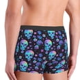 thumbnail image 3 of KLL Skull Flower Blue Men's Cotton Boxer Briefs Underwear-XX-Large, 3 of 8