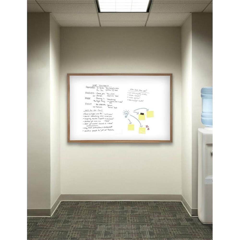 Ghent 36.5" x 60.5" Wood Frame Non-Magnetic Whiteboard