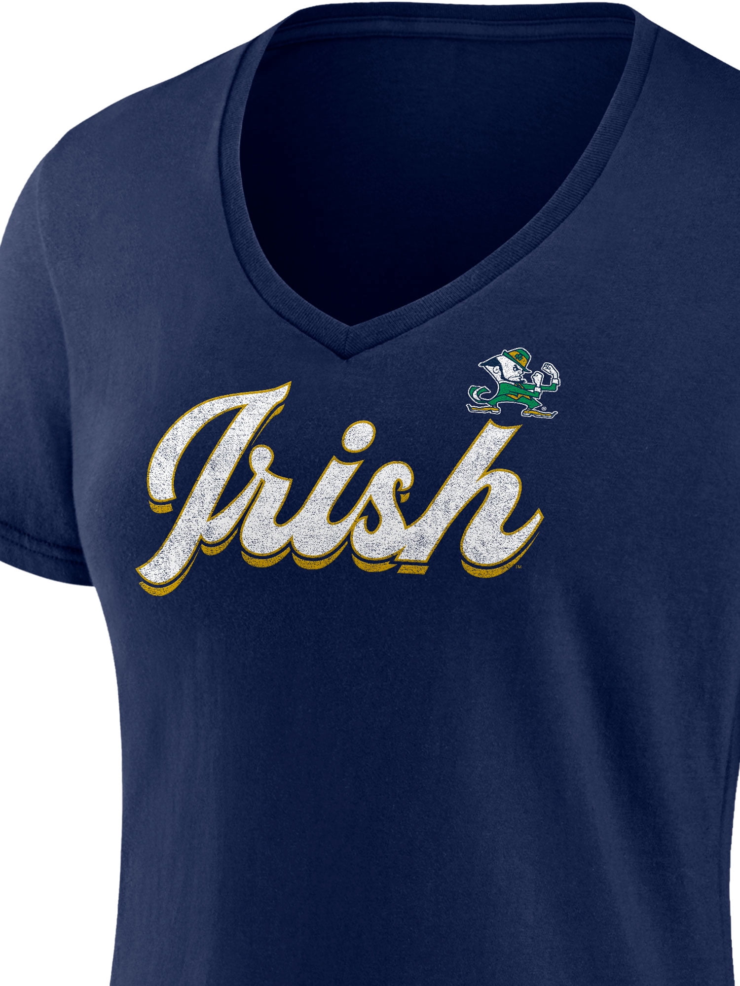 NCAA Notre Dame Fighting Irish Women's Cotton Navy Short Sleeve T-Shirt