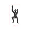 thumbnail image 4 of Danya B. "Wall Climber" Cast Iron Decorative Black Wall Mount Hook (Set of 2), 4 of 5