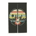 thumbnail image 7 of DouZhe Doorway Drape Split Curtains, Retro Guitar and City Pattern Room Divider Privacy Door Curtains, 34" x 56", 7 of 7