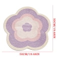 thumbnail image 3 of PYURTEP Flower Shaped Bathroom Rugs Non-Slip Layered Bath Mat Super Cute Quick Drying Bath Rugs, Floral Soft and Fluffy Floor Mat for Bathroom, 3 of 5