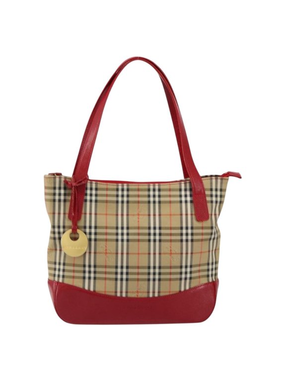 Pre-Owned Burberry Nova Check Nova Check Canvas Beige Canvas Handbag
