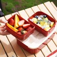 thumbnail image 1 of Double Layer Compartment Lunch Box Portable Meal Box Leak-proof Lunch Box for Camping Outdoor Picnic, 1 of 7