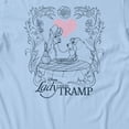 thumbnail image 3 of Disney Lady And The Tramp Men's Love Spaghetti Night T-Shirt (Light Blue, S-XXXL), 3 of 4