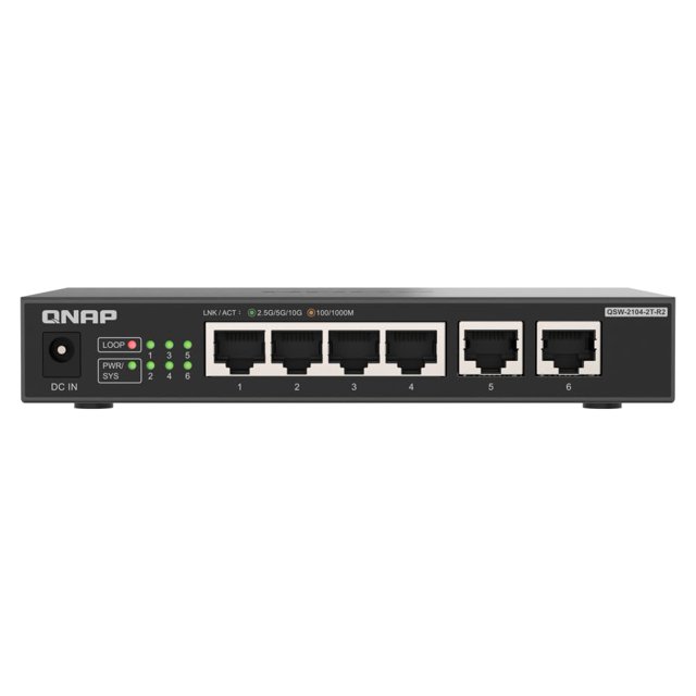 Conmutador QSW-2104-2T-R2-US de 4 puertos, 2,5 Gbps y 2 puertos 10GBASE-T