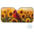 thumbnail image 2 of Xoenoiee Cardinal Sunflower Print Windshield Sun Shade with Suction Cups, Foldable Car Sunshades Reflect UV Sun and Heat and Protect Your Car, 57.1 x 27.4 Inch, 2 of 7