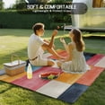 thumbnail image 5 of Fsddascl Colorful Abstract Geo Outdoor Rug for Patio/Deck/Porch, Non-Slip Large Area Rug 4 x 6 Ft, Vintage Color Block Indoor Outdoor Rugs Washable Area Rugs, Reversible Camping Rug Carpet Runner, 5 of 5