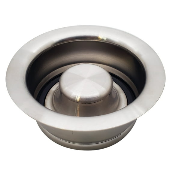 Westbrass Kitchen Sink Waste Disposal Drain Flange and Stopper, Satin Nickel