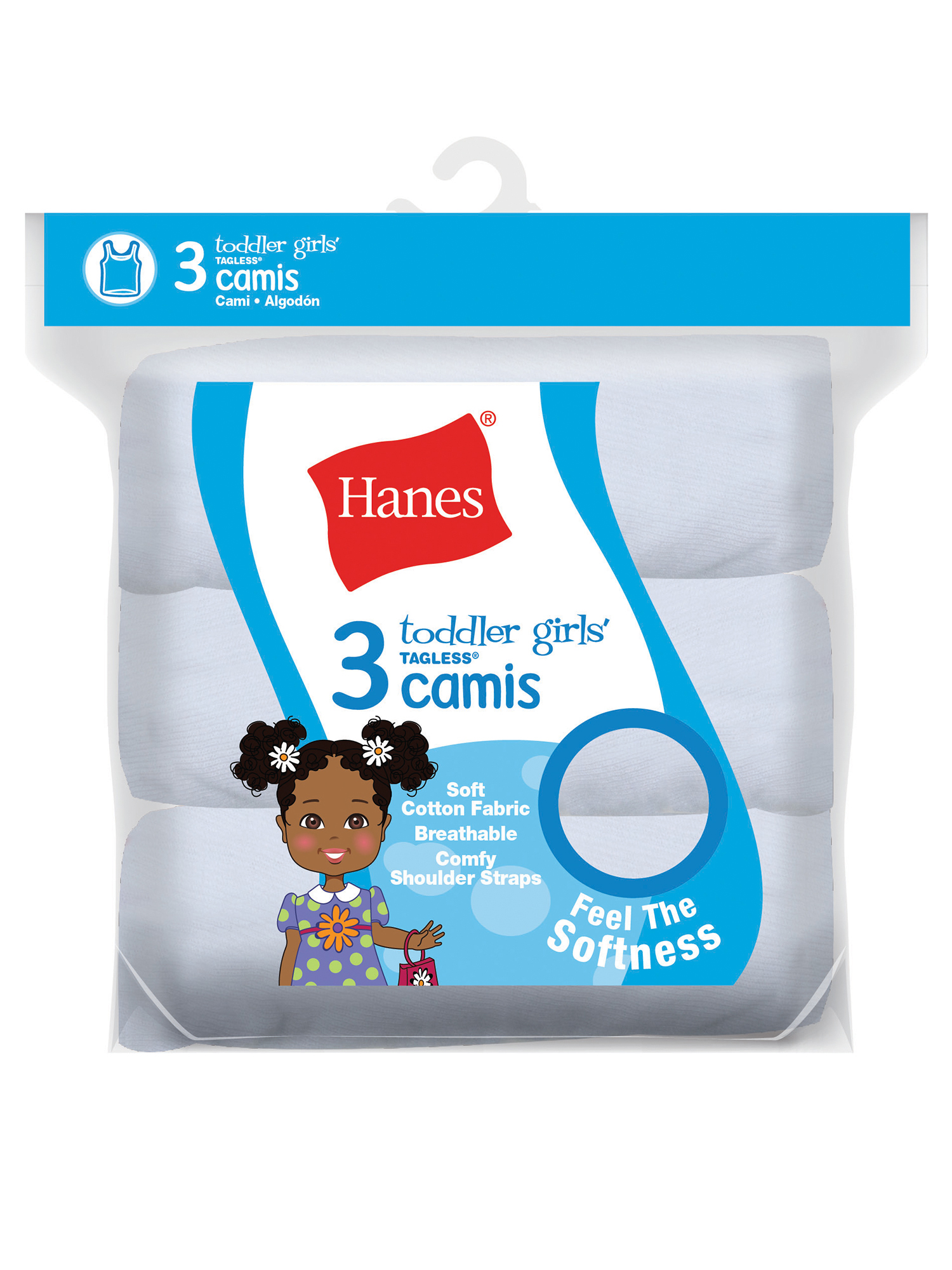 Hanes Toddler Girls Cami Tank Undershirts, 3-Pack - image 2 of 2