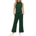 thumbnail image 2 of UVN Outfit Sets for Women Summer Sleeveless Tops And Pants Sweatsuits Casual 2 Piece Tracksuit Lounge Set, 2 of 7