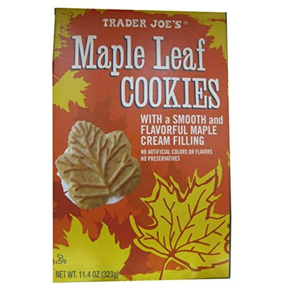 Trader Joe's Maple Leaf Cookies, 2 Pack, 11.4 oz