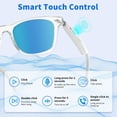 thumbnail image 4 of Gafas de Sol Inteligentes, Bluetooth con Altavoces, Control Táctil y de Voz, Protección UV y Luz Azul, Lentes Espejo Azul, 4 of 7