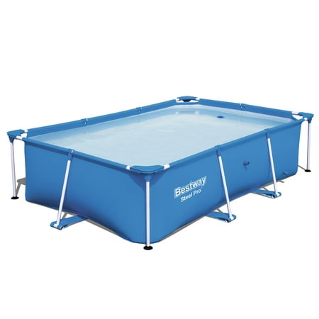 Bestway Steel Pro 102 x 67 x 24" Rectangular Frame Above Ground Swimming Pool