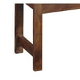 thumbnail image 4 of Benjara Hinged Seat Storage Wooden Accent Bench with X Braces, Brown, 4 of 5