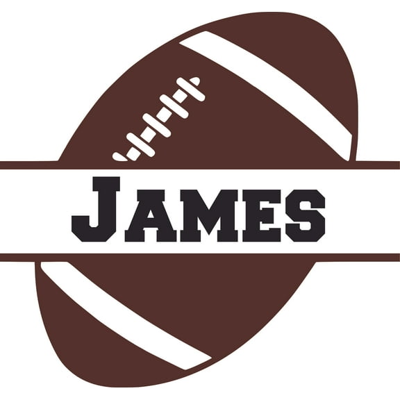 Football Sports Ball Player Athelete Customized Wall Decal - Custom Vinyl Wall Art - Personalized Name - Baby Girls Boys Kids Bedroom Wall Decal Room Decor Wall Stickers Decoration Size (40x40 inch)