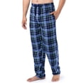 thumbnail image 5 of Pantalón de Pijama IZOD para Hombre en Forro Polar Sedoso a Cuadros Azul Marino Talla Grande, 5 of 5