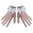 thumbnail image 1 of 1 Pair Wedding Flower Girl Gloves Romantic See-through Hollow Out Big Bow-knot Fishnet Wedding Decoration Flower Decor Beads Wedding Prom Gloves Kid Gloves, 1 of 10
