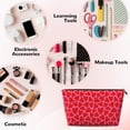 thumbnail image 3 of Picia Love Heart Printed Leather Travel Toiletry Bag,Cosmetic Organizer, Makeup Travel Bag, Durable Travel Pouch, Compact Toiletry Bag, Travel Accessories, 3 of 6