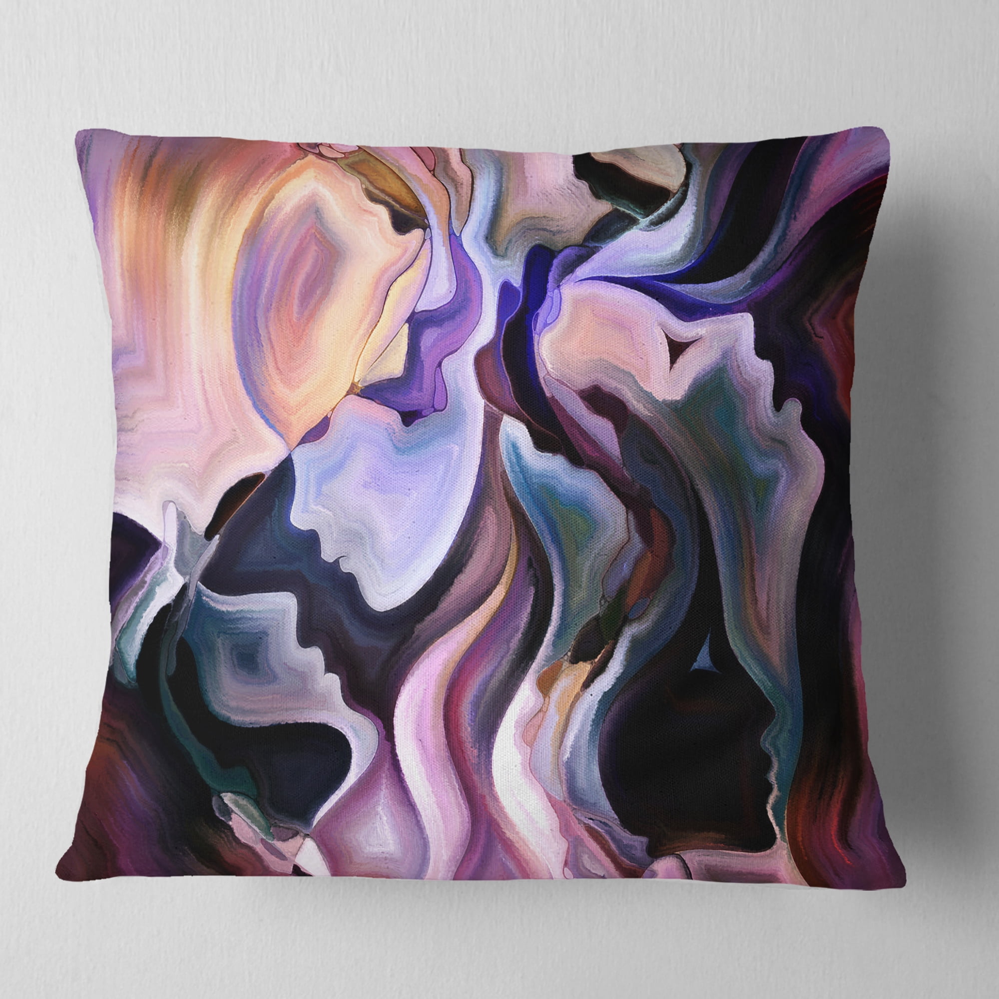 Designart Voyages to Inner Self - Abstract Throw Pillow - 16x16