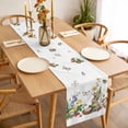 thumbnail image 3 of Spring Easter Table Runner 48 Inches Long Farmhouse Dress Scarves, Country Bunny Chick Floral Butterflies Watercolor Dining Tablerunner for Coffee Table/Kitchen Island/Party Décor, 13" x 48", 3 of 8