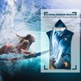 thumbnail image 4 of Hooded Cloak Beach Towel Printed Swimming Towel Microfiber Bathing Bathrobe, 4 of 6