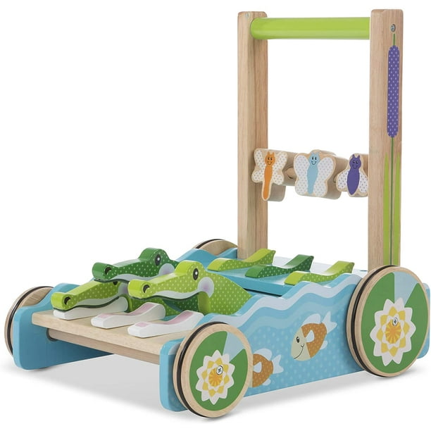 Juguete de Empuje de Cocodrilo Chomp & Clack Melissa & Doug con 3 Cuentas 15.5pulg Infantil Melissa & Doug MD-1284841