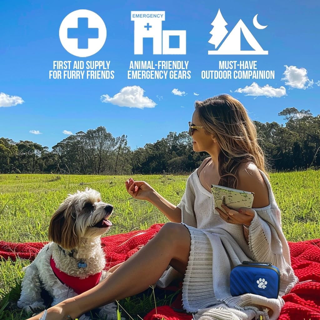 Pet Medic First Aid Kit | 95-Piece Vet-Approved Supplies for Dogs, Cats & Animals | Compact Travel Bag for Home, Car & Outdoor Adventures