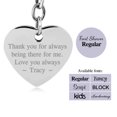 thumbnail image 3 of Photos Engraved - Custom Photo Engraved Heart Key tag in Stainless Steel - Free reverse side engraving - W-MHPM-KEY, 3 of 6