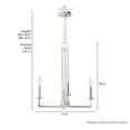 thumbnail image 6 of Hunter - Bearden 4-light Brushed Nickel, Medium Size Pendant Light, Dimmable, Candle Shaped, for Bedrooms, Dining, Living Rooms - 19625, 6 of 7
