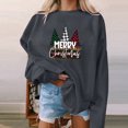 thumbnail image 2 of Sudadera de Cuello Redondo de Navidad Para Mujer Moda Otoño Impreso Blusa de Manga Larga Suelta Casual Pullover Tops Odeerbi ODB196262, 2 of 5