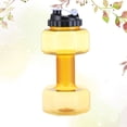 thumbnail image 3 of 1 botella de agua con forma de mancuerna, hervidor de agua deportivo portátil, taza de levantamiento de pesas con mancuernas, botella de agua para ejercicios (amarillo), 3 of 6