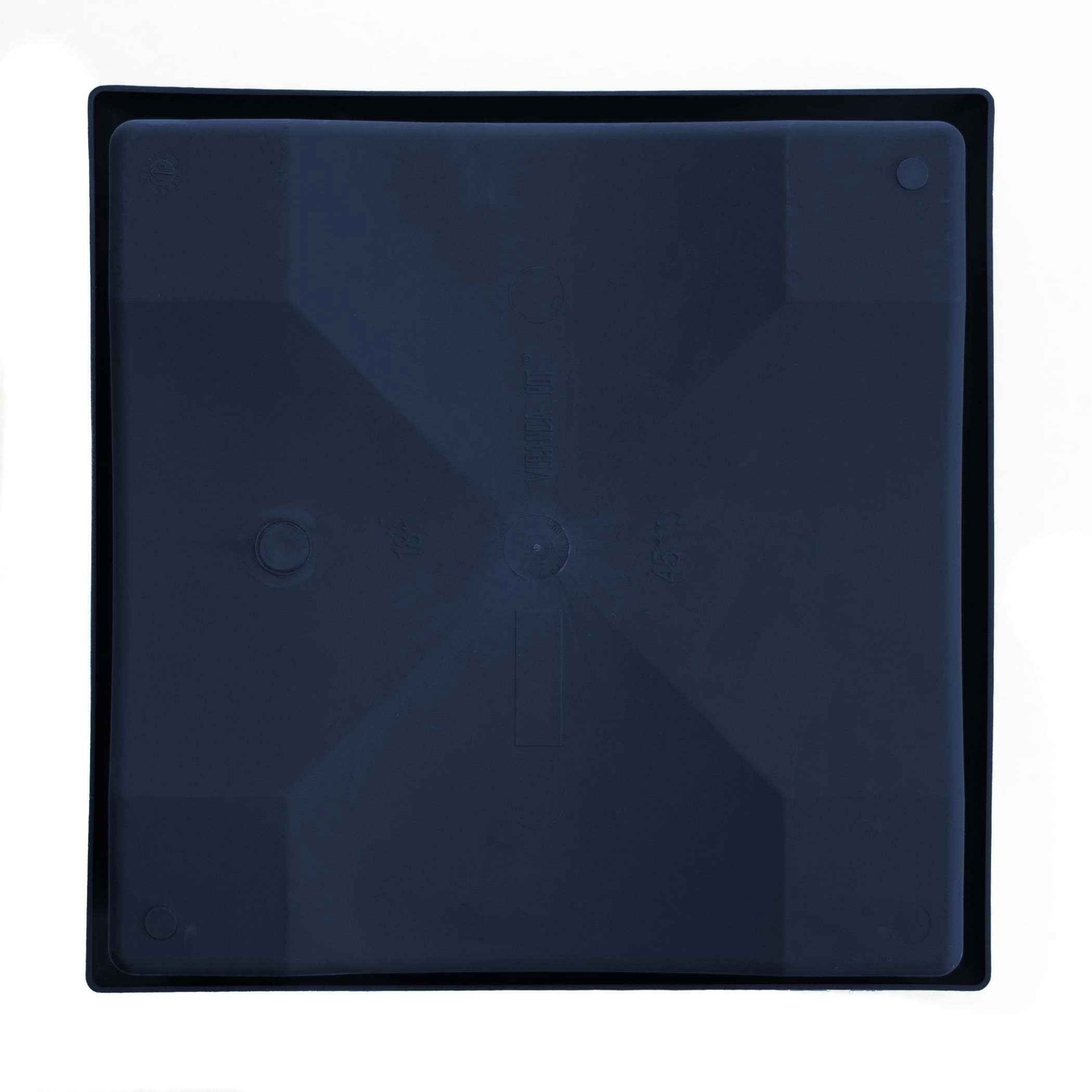 Bloem Veranda 14" Square Box Plastic Planter - UV-Resistant, Indoor/Outdoor, Navy
