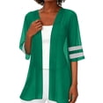 thumbnail image 4 of Posijego Womens Chiffon Cardigans Lightweight Short Sleeve Open Front Casual Summer Beach Cardigans Jackets for Women, 4 of 7
