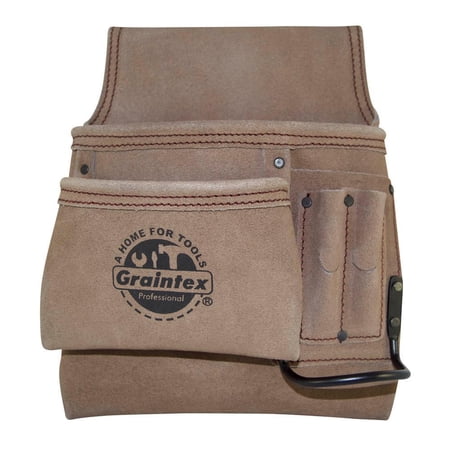 UPC: 0819972022923 | 5-Pocket Left Handed Nail And Tool Pouch With Suede Leather