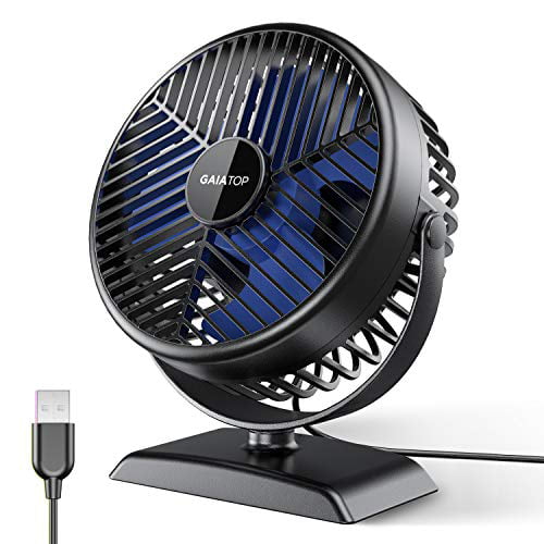 Gtest USB Fan Mini Desktop Cooling Desk Quiet Twin-Blade Turbojet Fan for Office,Home,Student Dorm Room,White