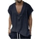 thumbnail image 1 of Camisola de Color Sólido de los Hombres, Ropa Interior de Denim sin Mangas con Cuello en V para Senderismo Y Uso Diario, Ligero Elástico de Fácil Ajuste, 1 of 1