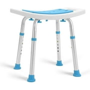 Health Line Shower Chair Stool Seat, Adjustable Padded Bench for Seniors, Elderly, Disabled 350lbs