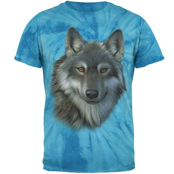 Animal World - Timber Wolf Face Mens T Shirt - Walmart.com - Walmart.com