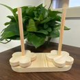 thumbnail image 2 of Yarn Holder Solid Wood Bobbin Cupcake Spindle Storage Winder Stand Fiber Crocheting Tool Kit, 2 of 5