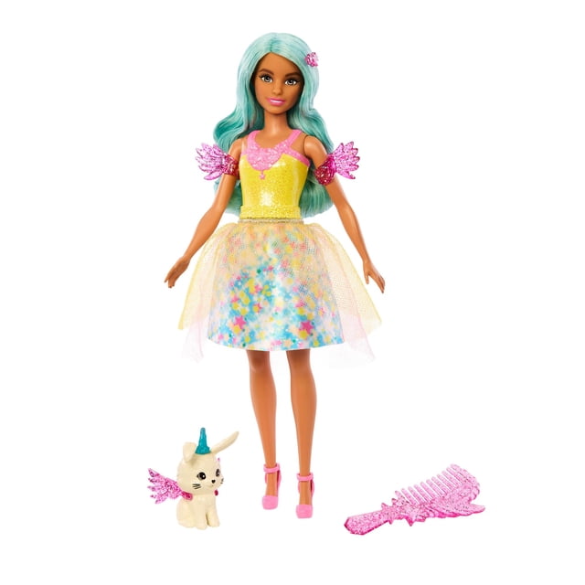 Muñeca Barbie A Touch of Magic Teresa con atuendo, mascota y accesorios